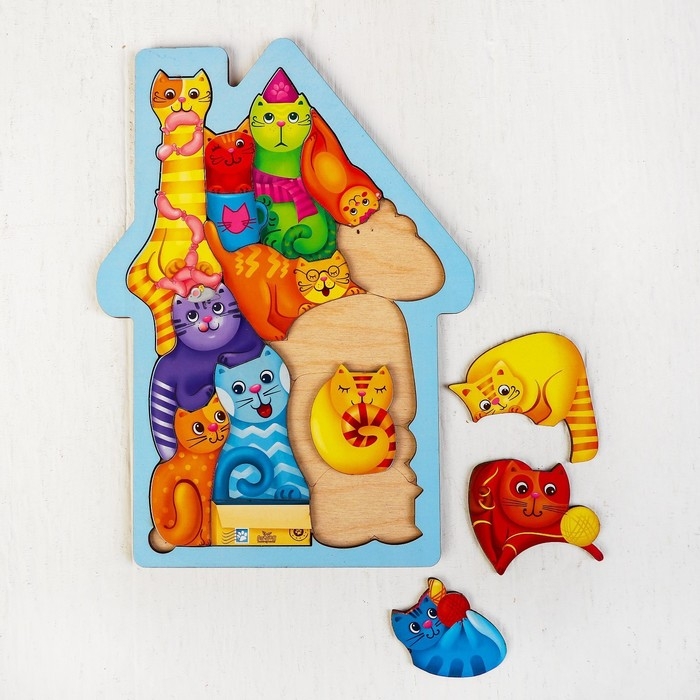 Головоломка «Коты», размер 28 × 20см, головоломка логическая Головоломка «Коты», размер 28 × 20см, головоломка логическая