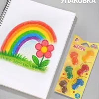 Мелки восковые 6 цветов &laquo;Луч: Кроха.Лапки&raquo;, фигурные