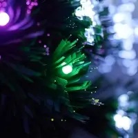 Ёлка фиброоптическая &laquo;Снежинки&raquo; 60 см, d нижнего яруса 35 см, 55 веток, мигание