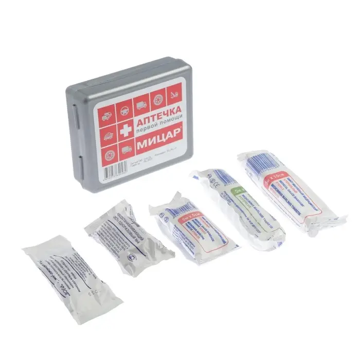 Автомобильная аптечка первой помощи №1 &laquo;Мицар&raquo;, дорожная, футляр мини