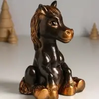 Копилка для денег &laquo;Радостный конь&raquo;, гипс, 20 см, под бронзу