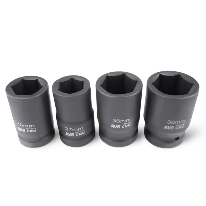 Набор головок для механического гайковерта 1"DR (27-38мм) (4 предмета) AVS NGL01-4I