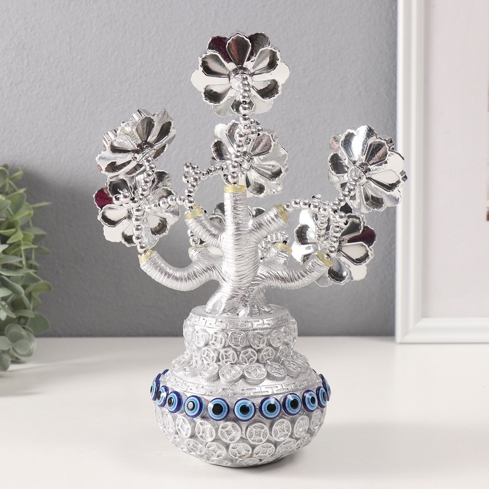 Сувенир от сглаза Сувенир от сглаза "Дерево с пышными цветами в мешке" 9,5х9,5х21 см