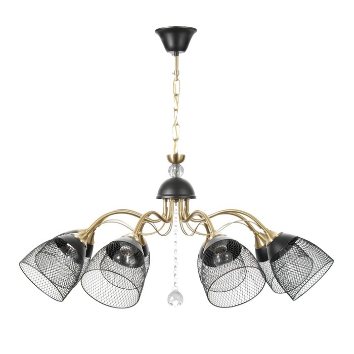 Люстра Люстра "Рикардо" 8хЕ27 40Вт черный 71х71х38-65см BayerLux