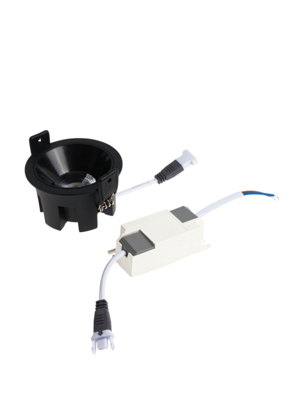 Светильник светодиодный встраиваемый, 6Вт, 6500К, с драйвером, D65, черный