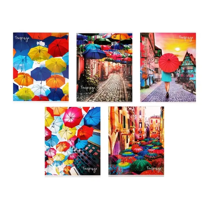 Тетрадь 48 листов в клетку Calligrata &laquo;Яркие зонты&raquo;, МИКС