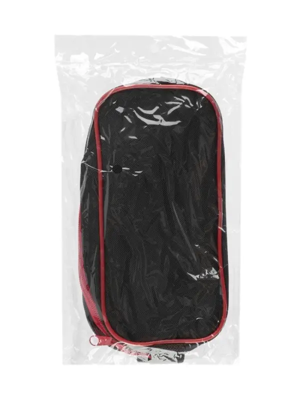 Пенал школьный Calligrata Black &laquo;Чёрно-красный&raquo;, мягкий, 2 отделения, 100&times;220&times;70 мм, объёмный, с ручкой