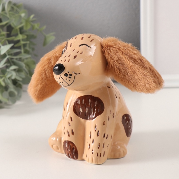 Копилка керамика Копилка керамика "Озорная собачка" 8,6х11,8х13,1 см