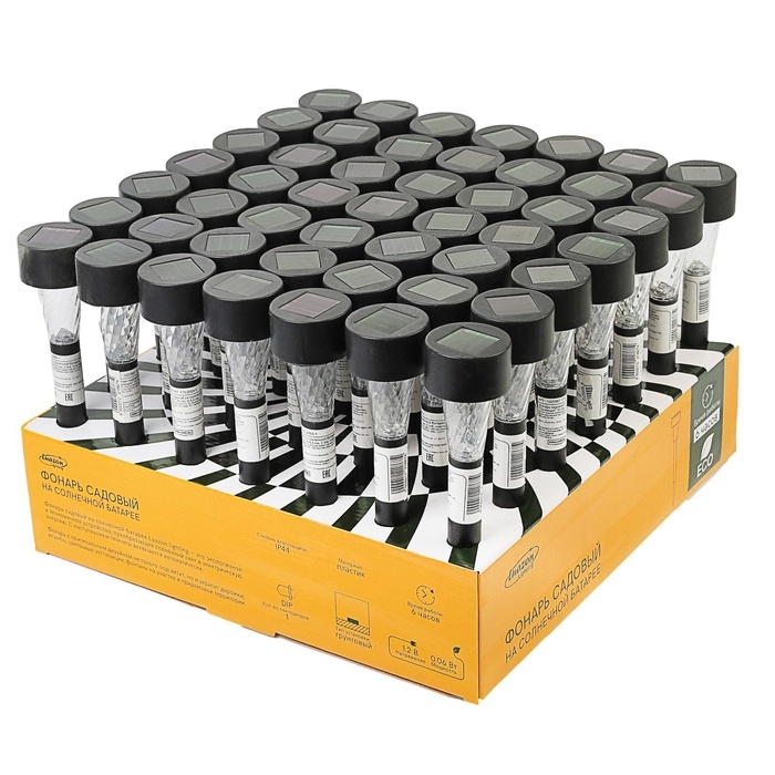 Садовый светильник на солнечной батарее «Трапеция», 4.5×30×4.5 см, 1 LED, свечение мульти (RGB)