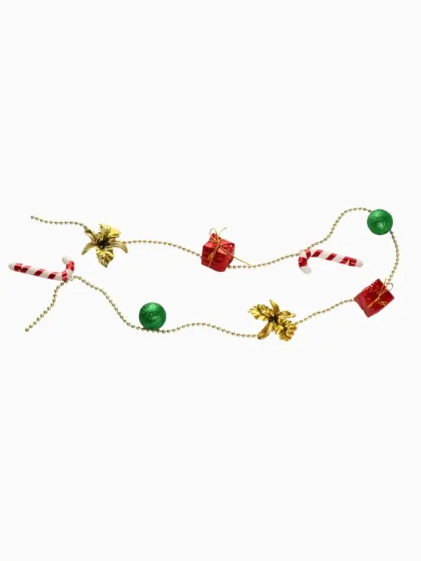 Бусы на ёлку &laquo;Шарики, подарки, карамель&raquo;, 90 см, разноцветные