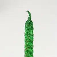 Набор свечей витых, 1.5&times;15 см, 3 шт., зелёный блистер