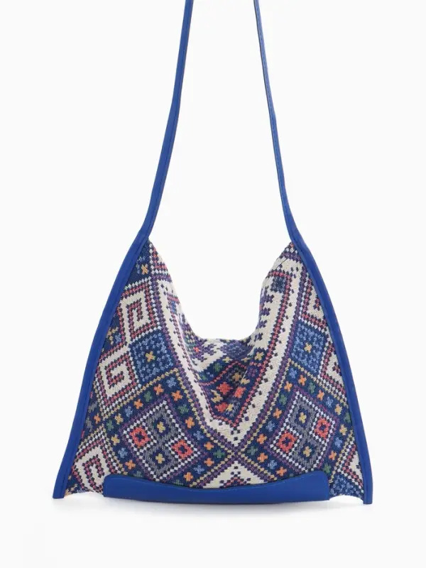 Сумка - шоппер женская на магните, 35&times;6&times;29 см, синяя