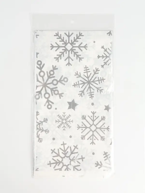 Скатерть &laquo;Снежинки&raquo; 137&times;183 см, цвет серебро