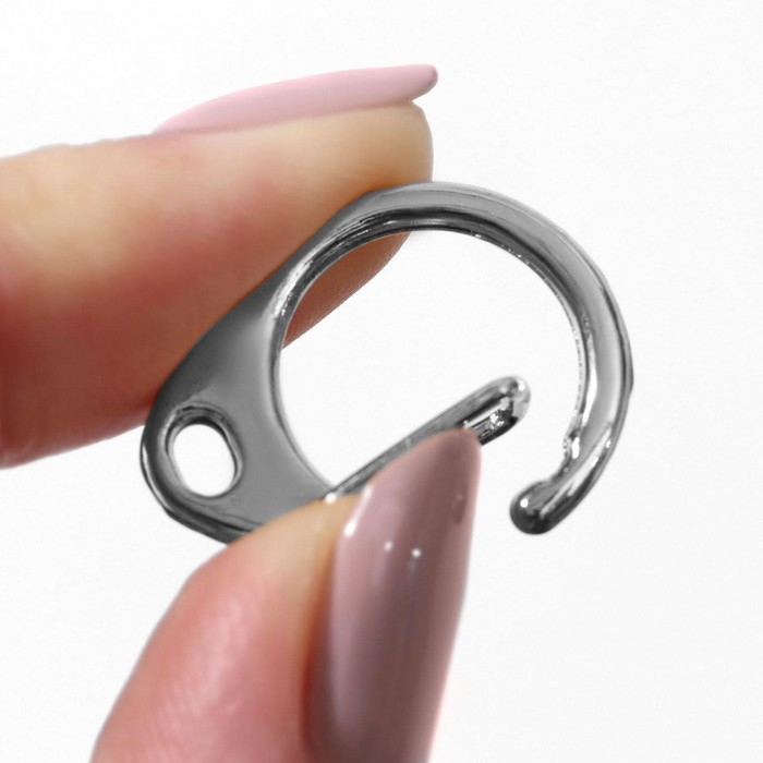 Карабин металлический «Круг», d = 18 мм, 31 × 24 мм, 10 шт, цвет серебряный Карабин металлический «Круг», d = 18 мм, 31 × 24 мм, 10 шт, цвет серебряный