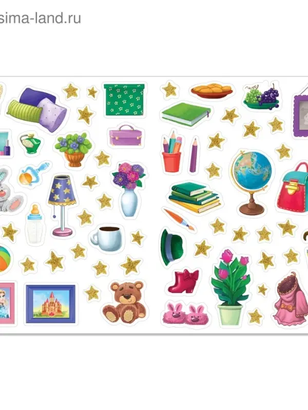 Книги с наклейкам &laquo;Наряди куколку. Для малышей&raquo;, набор 4 шт. по 12 стр.