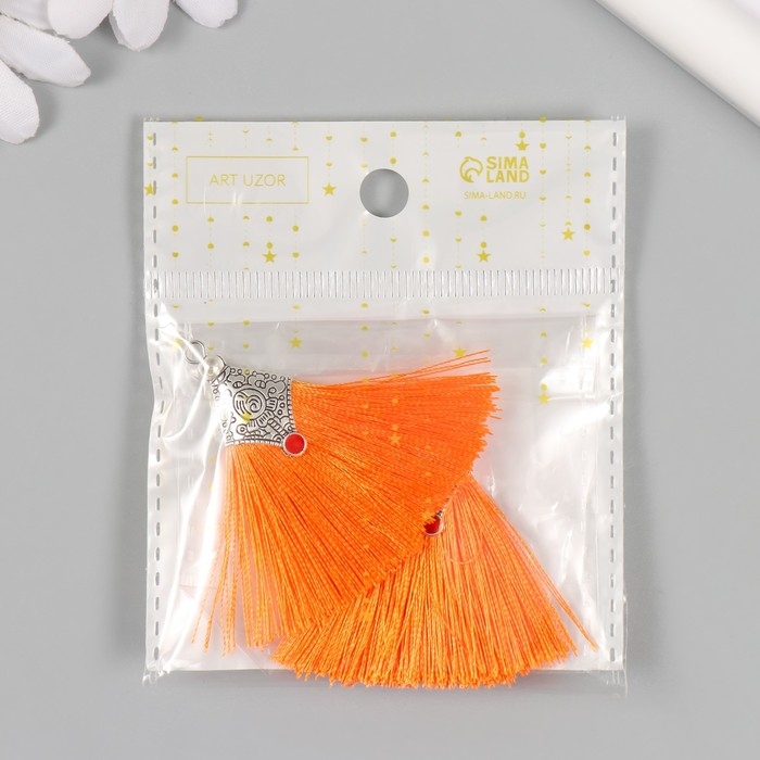 Декор для творчества текстиль Декор для творчества текстиль "Кисть Восток" персиковый набор 2 шт 1,6х4,5 см