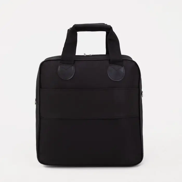 Сумка дорожная 2 в 1 на 4 колёсах 20", отдел на молнии, 4 наружных кармана, чёрная