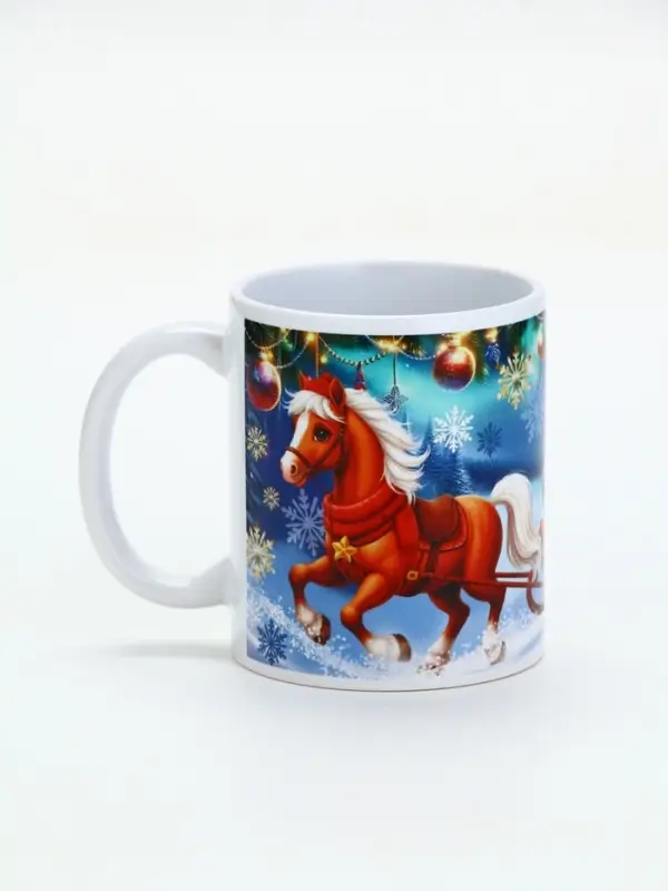 Кружка керамическая новогодняя «Тепла и счастья», 320 мл