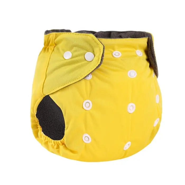 Многоразовый подгузник, угольно-бамбуковая ткань, 3-15 кг, цвет желтый, Крошка Я