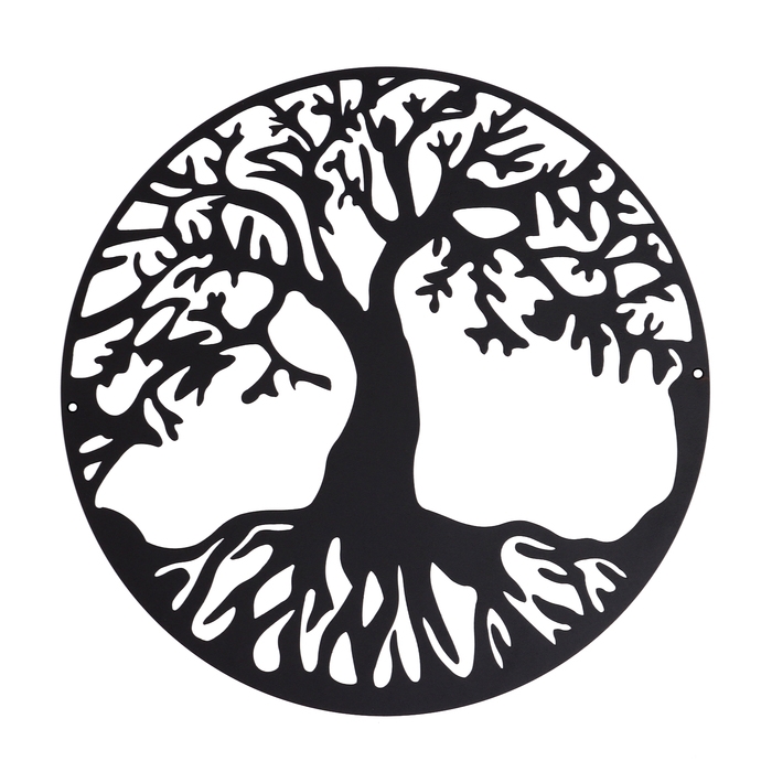 Панно  Панно "Дерево жизни" черное, d-400мм