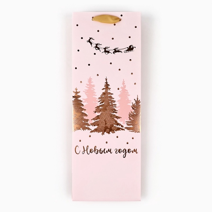 Пакет подарочный новогодний ламинированный под бутылку «Новогодний сюрприз», 13 x 36 x 10 Пакет подарочный новогодний ламинированный под бутылку «Новогодний сюрприз», 13 x 36 x 10