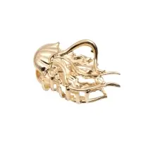 Краб для волос "Лейла море" медуза, 6,5 см, золото