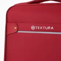 Чемодан на колёсах TEXTURA, текстильный, кодовый замок, с увеличением, 36&times;25&times;58 см, 20", красный