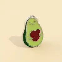 Серьги клипсы и кулон «Авокадно» , 8 х 9 см
