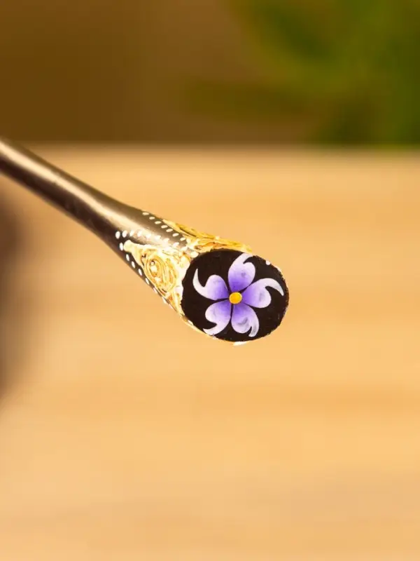 Заколка для волос «Цветок», 17 см, дерево албезия