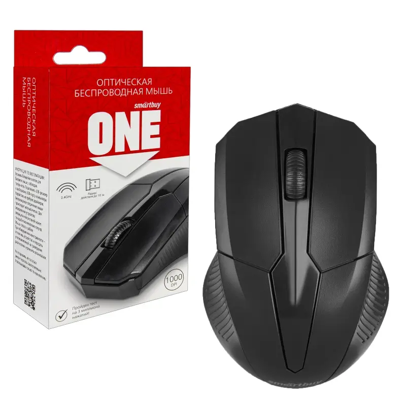 Мышь беспроводная Smartbuy ONE 303AG-K черная (SBM-303AG-K)