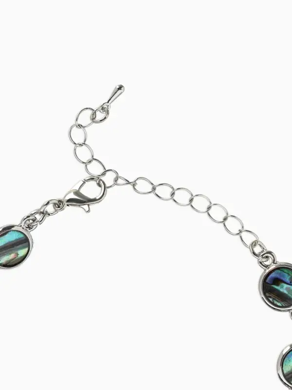 Браслет цепочка &laquo;Галиотис. Круг&raquo;, L=15 см, + удлинитель 5 см, цвет серебро, разноцветный
