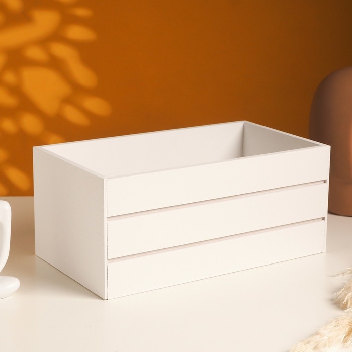 Кашпо деревянное 25х14х11 см белый Кашпо деревянное 25х14х11 см белый