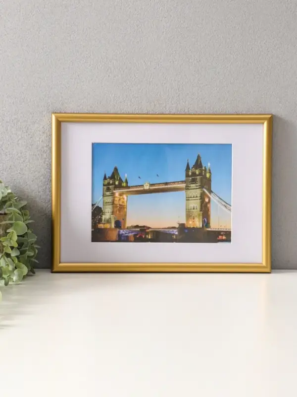 Фоторамка для фото 21&times;30 см, с паспарту 15&times;21 см, Vivo, золото