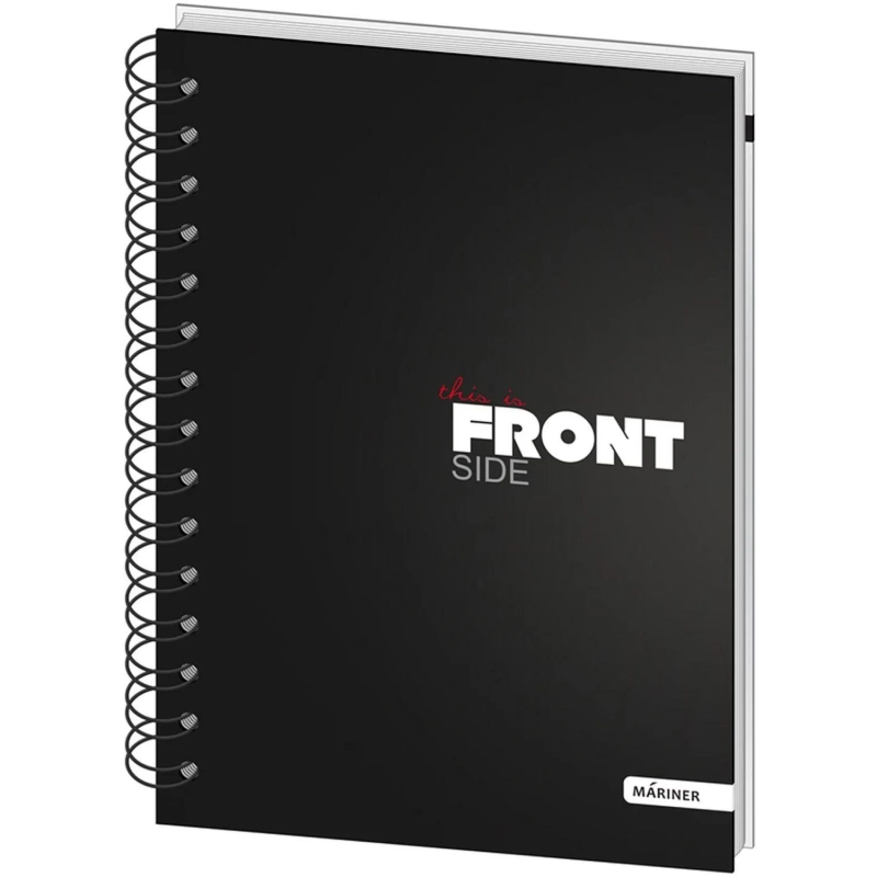 Бизнес-тетрадь All Right А5,120л, 148х205, 1 разд, FRONT, черная, 0015