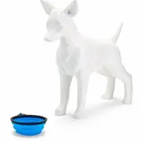 Миска складная, 250 мл, 11 см, силикон, металл, синяя