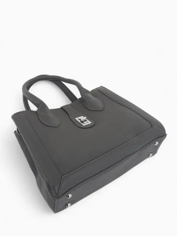 Сумка женская тоут TEXTURA на молнии, 31&times;11&times;21 см, тёмно-серая