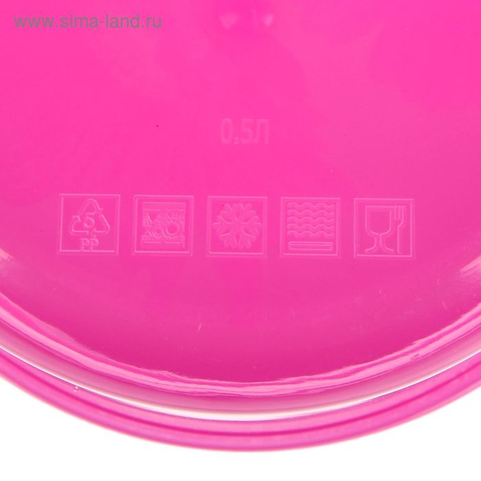 Ланч-бокс круглый FoodVibes «Цветы», 500 мл