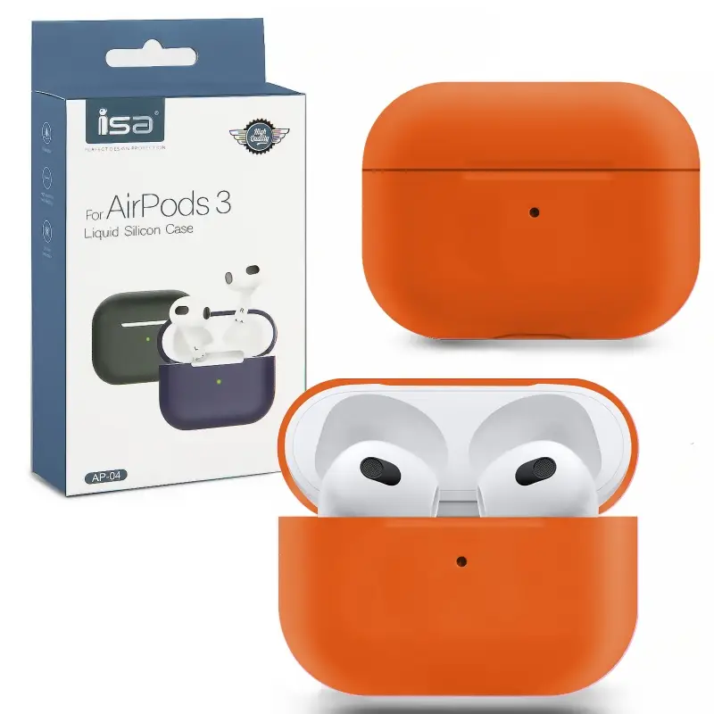 Чехол для AirPods 3 Silicone Case ISA Orange