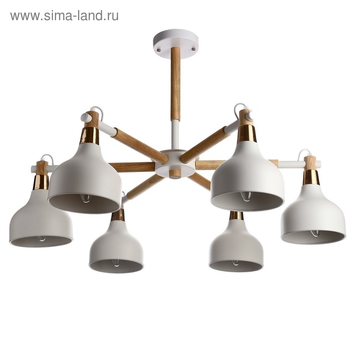 Люстра "Канди" 6x40Вт E27 белый 75х75х64 см BayerLux