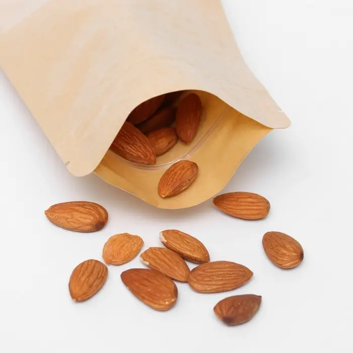 Пакет Zip-lock Крафт с плоским дном, прямоугольное окно, 10&times;20 см