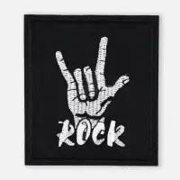Термоаппликация Rock, 7.8×8.8 см, фасовка 10 шт., чёрная