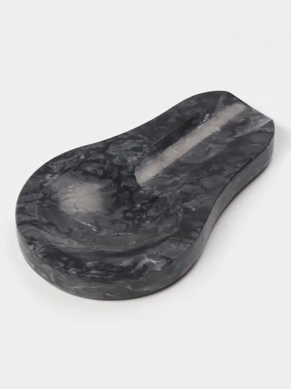 Подставка под ложку Magistro Marble, мрамор, 16.5&times;10&times;1.8 см, чёрная