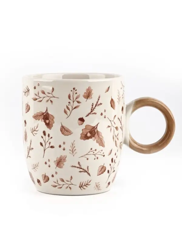 Кружка керамическая &laquo;Листья&raquo;, 420 мл