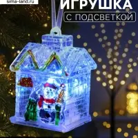 Ёлочная игрушка &laquo;Дед Мороз&raquo;, 7 см, от батареек AG10&times;3, свечение мульти (RGB)