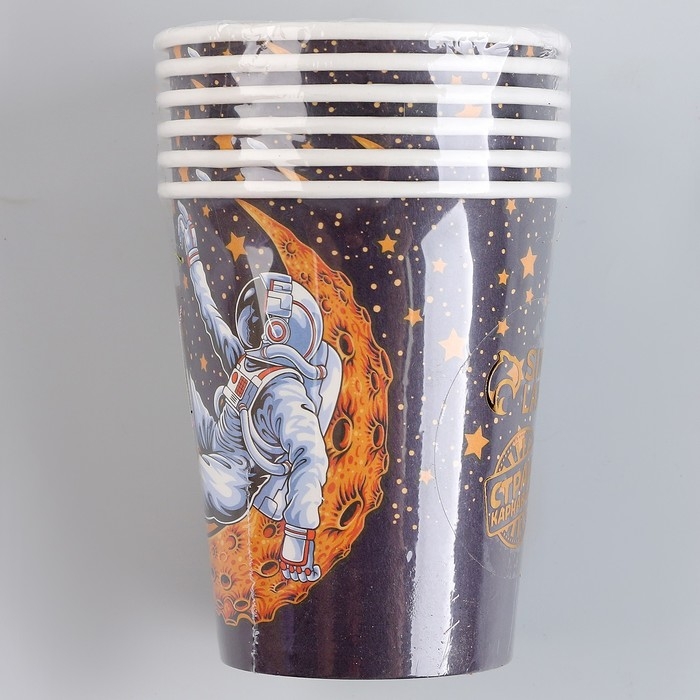 Стаканы бумажные «Космонавт», 6 шт. Стаканы бумажные «Космонавт», 6 шт.