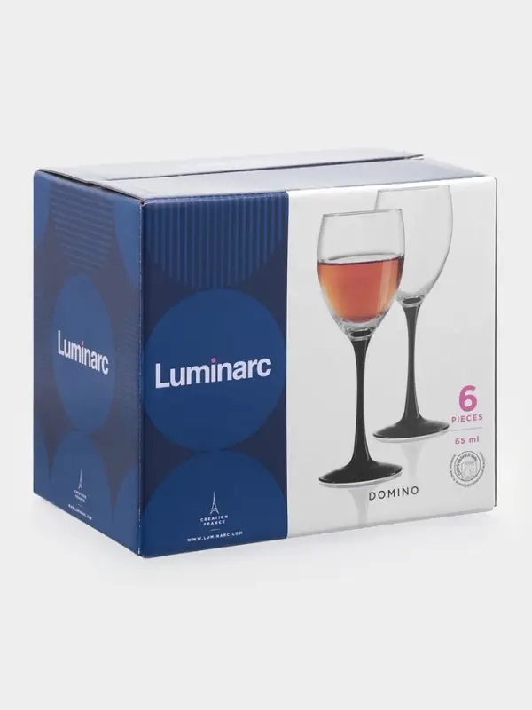 Рюмка стеклянная &laquo;Домино&raquo;, 65 мл, 6 шт.