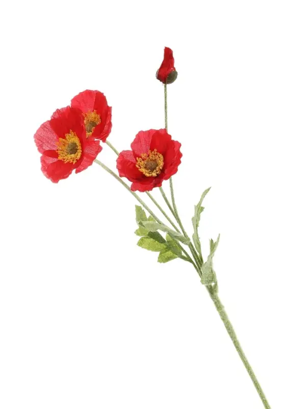 Цветы искусственные &laquo;Маки полевые&raquo;, 5&times;58 см, красные