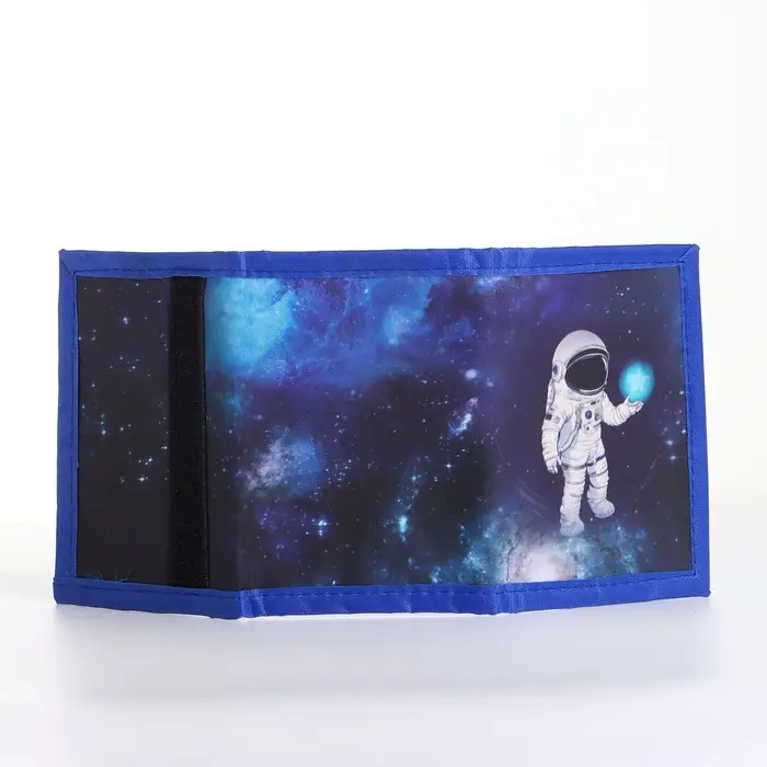 Кошелёк детский &laquo;Астронавт&raquo;, на липучке, Выбражулька, синий