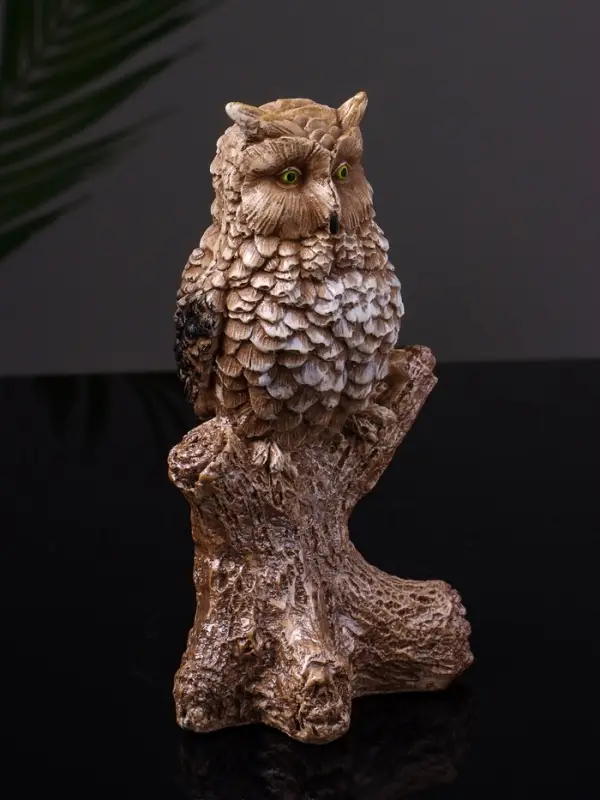 Фигурка гипс &laquo;Филин на ветке&raquo;, 14 см, коричневая