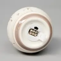 Ёлочный шар с подсветкой &laquo;Звёзды беж&raquo;, 10&times;8.8&times;8.8 см, 1 LED, керамика, от батареек LR44&times;3, керамика, свечение тёплое белое